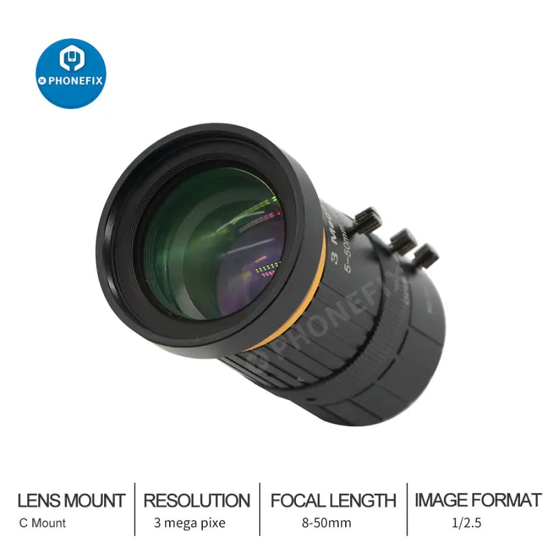 3MP 8-50mm 1/2.5″ F1.4 C Mount Lens for CCTV Industrial