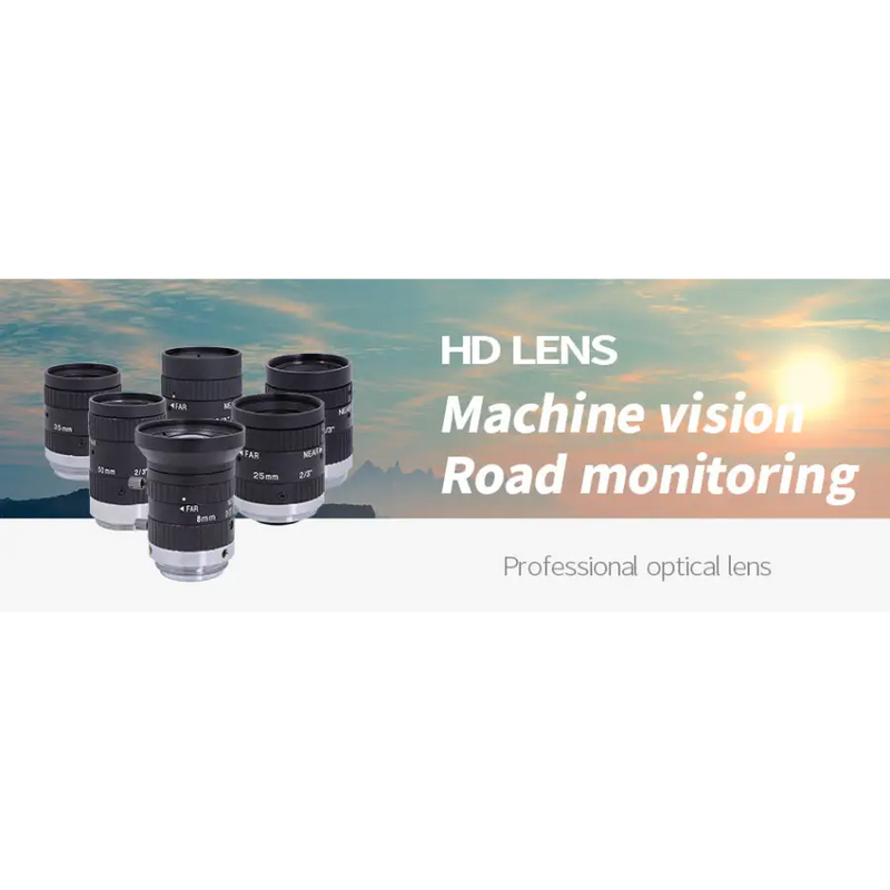 3MP C-mount 20mm Prime Lens 1 F2.0 Manual Iris Industrial