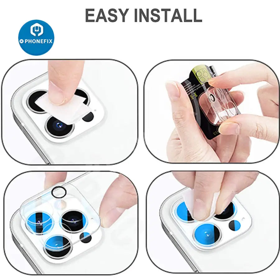 3Pcs Full Cover Camera Lens Protector on For iPhone 6S- 13