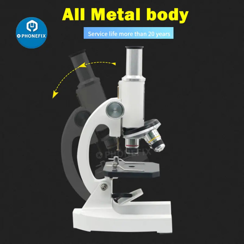 40X-640X Monocular Biological Microscope for Kids Beginner