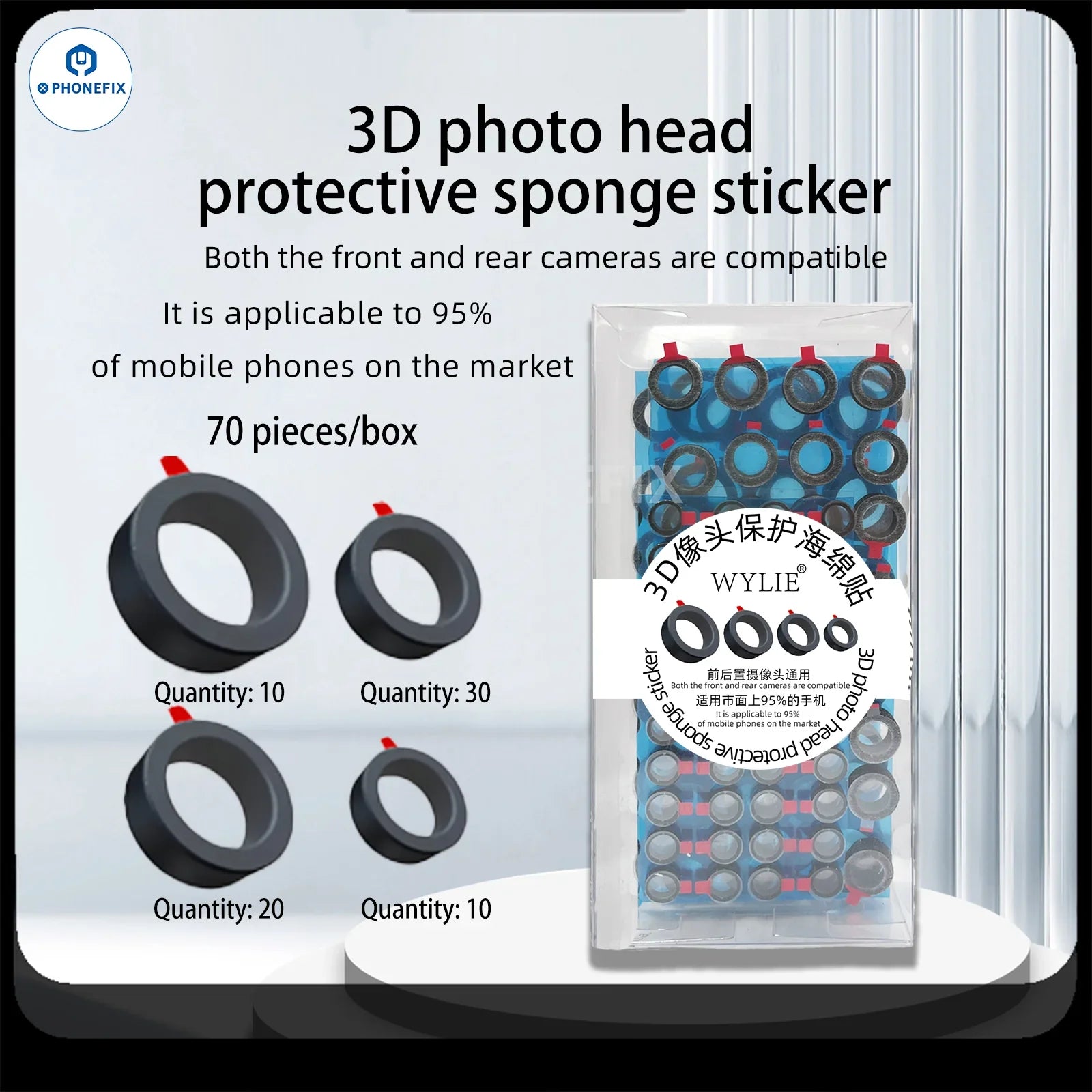WYLIE Mobile Phone Camera 3D Protective Sponge Sticker - CHINA PHONEFIX SHOP Team