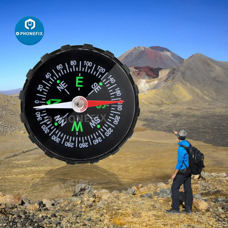 45mm Professional Aluminum Hiking Compass Navigation Tool -