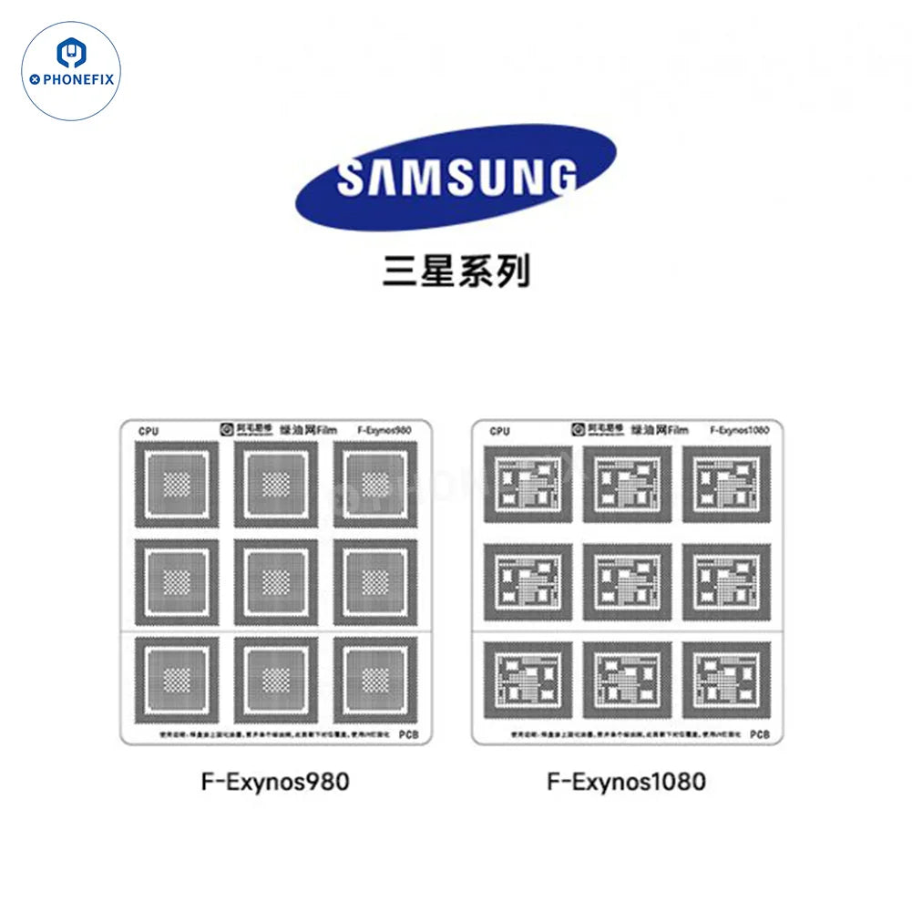 AMAOE Green Oil Network Film for iphone A10-A17 CPU BGA Reballing