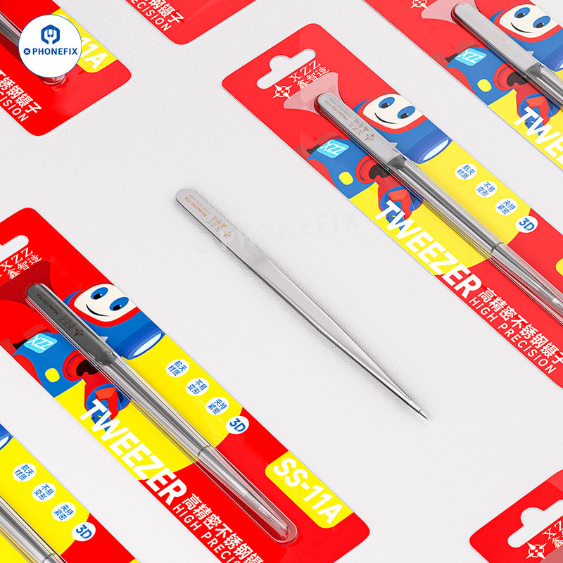 XZZ SS-11A SS-11B 11C Stainless Steel 3D Tweezers for Phone Repair