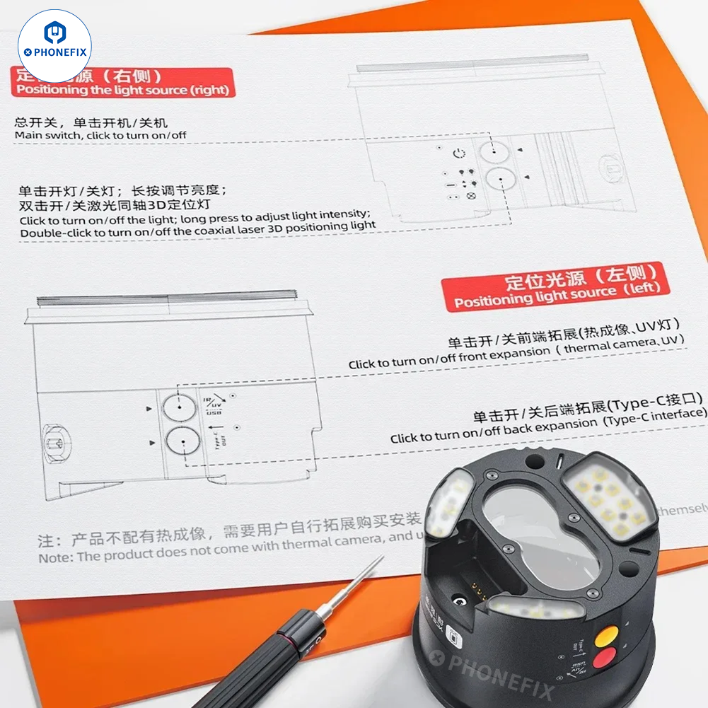 YCS Tools Integrated Microscope Positioning Light UV Curing Lamp