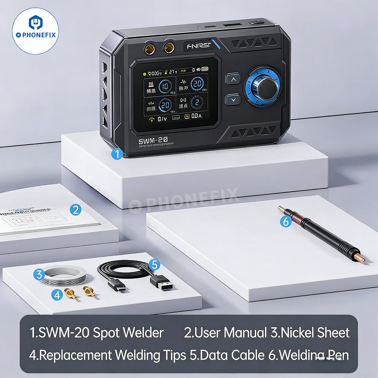 FNIRSI SWM-20 Spot Welding Machine for DIY Battery Replacement - CHINA PHONEFIX SHOP Team