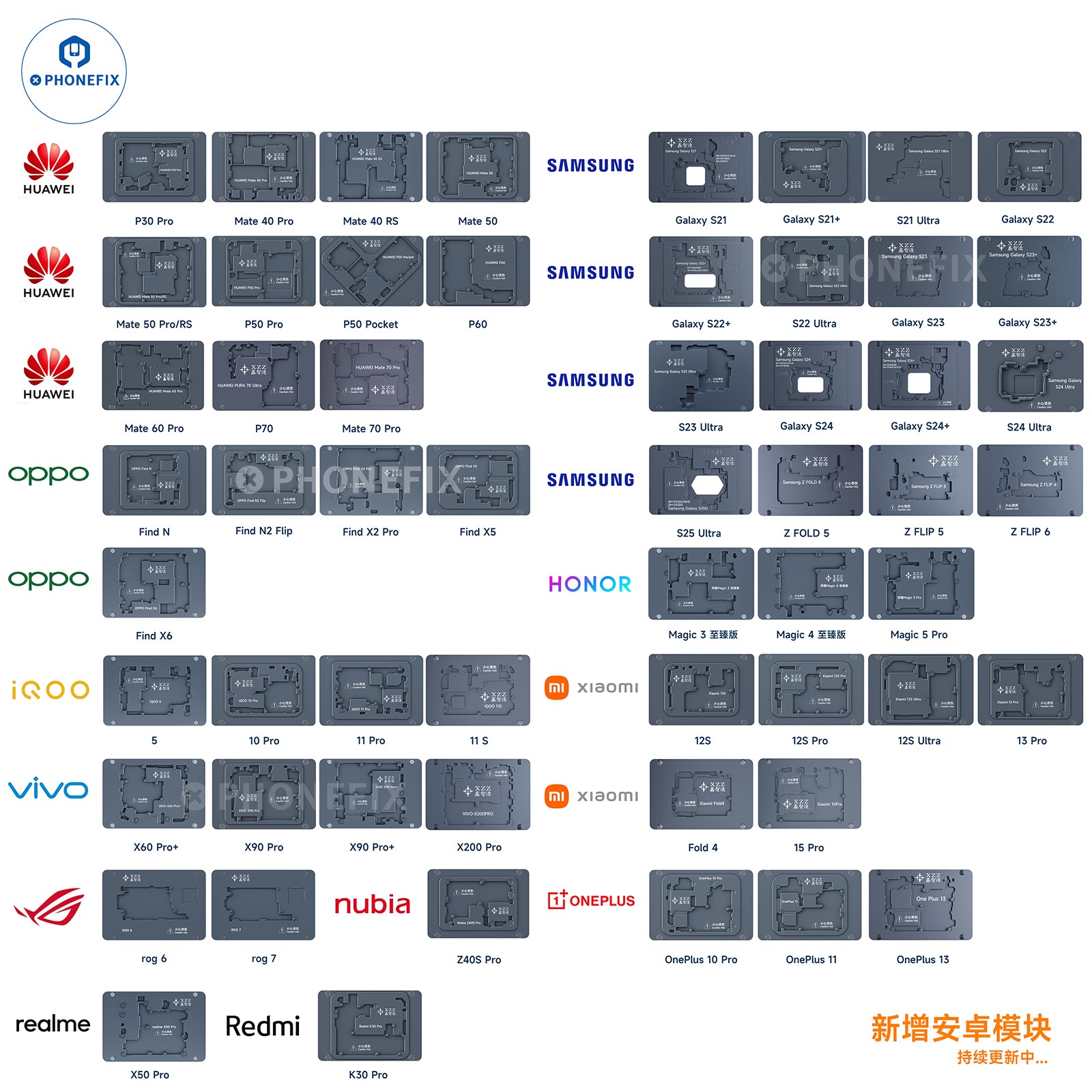 XZZ L2023 Android Phones Motherboard Heating Module Reballing