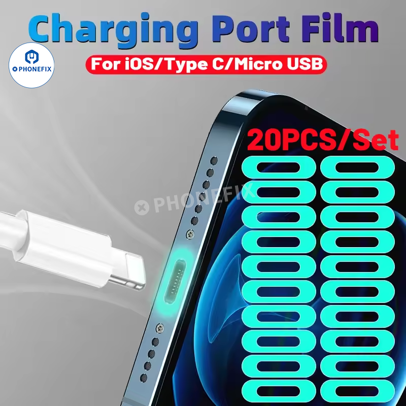 Luminous Charging Port Protective Film for Mobile Phones