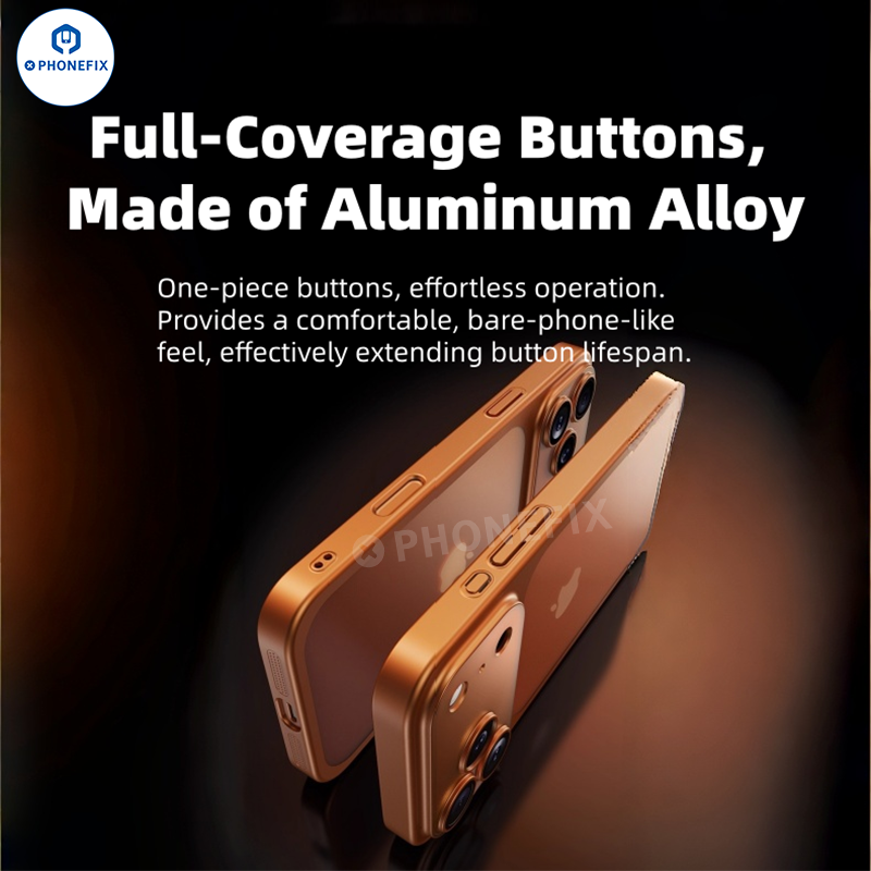 For iPhone 15-17 Pro Max Ultra-thin Matte Electroplated Phone Case