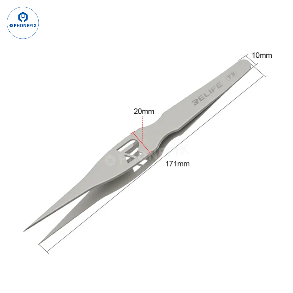 Wide Body Grip Tweezers Ultra-fine Pointed Tip for Mobile Phone Repair