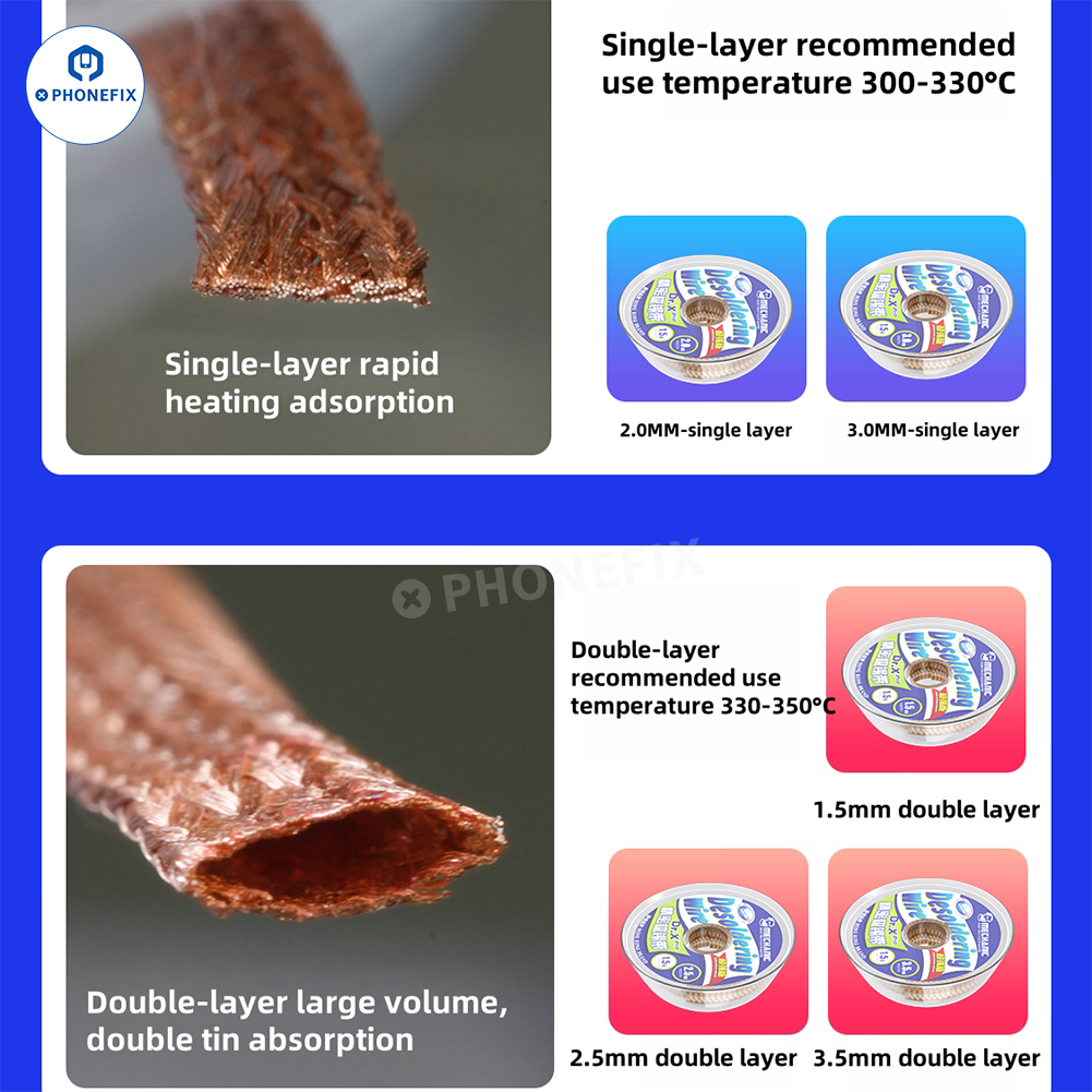 MECHANIC Dr.X Pro Desoldering Wick Phone PCB Tin Cleaning Wire