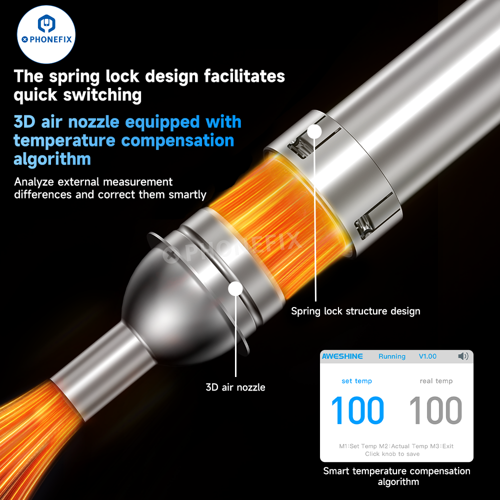 AWESHINE H08 H10 Hot Air Rework Station for Mobile Phone Repair