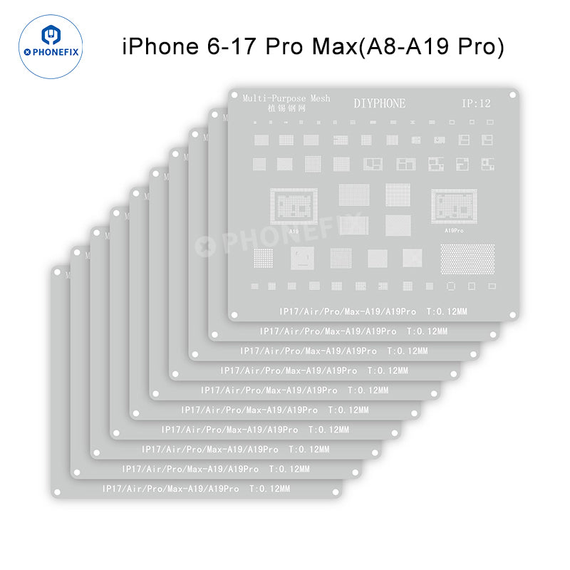 Amaoe BGA Reballing Stencil With CPU Position For iPhone A8-A19