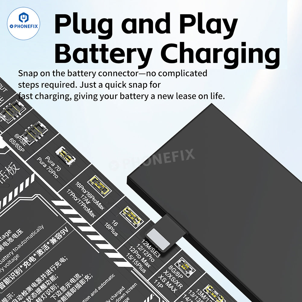 JTX B9 Battery Activation Board for iPhone 6S-17 Pro Max & Android