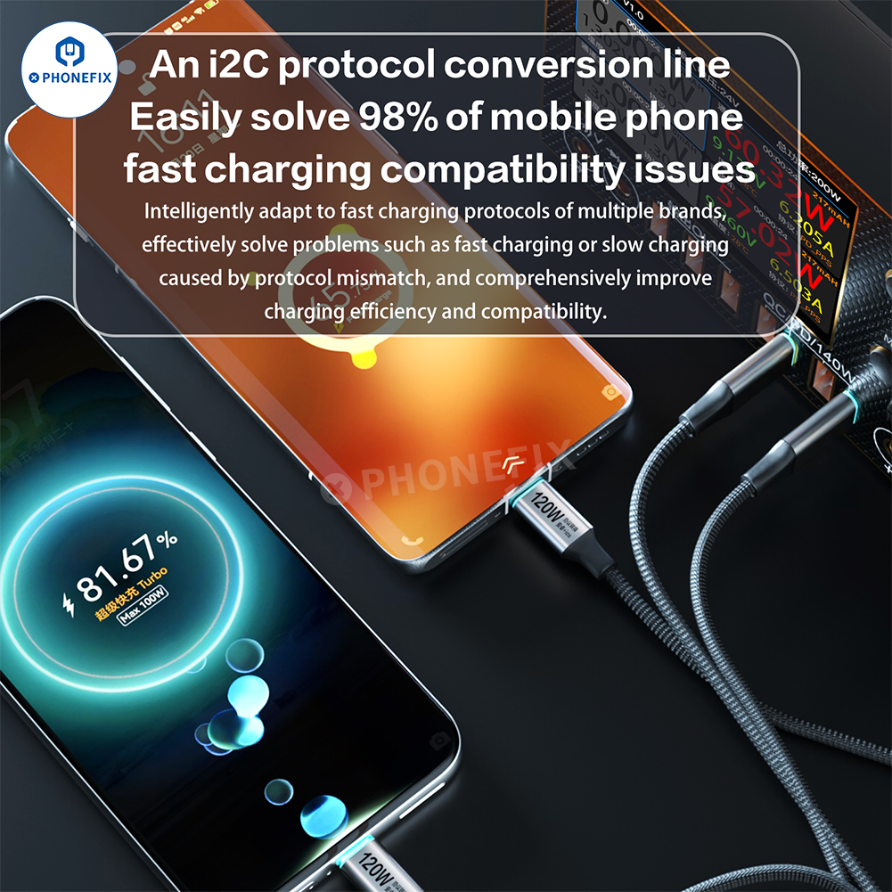 i2C Turbo USB-C Fast Flash Charging Cable for iOS Android Phones