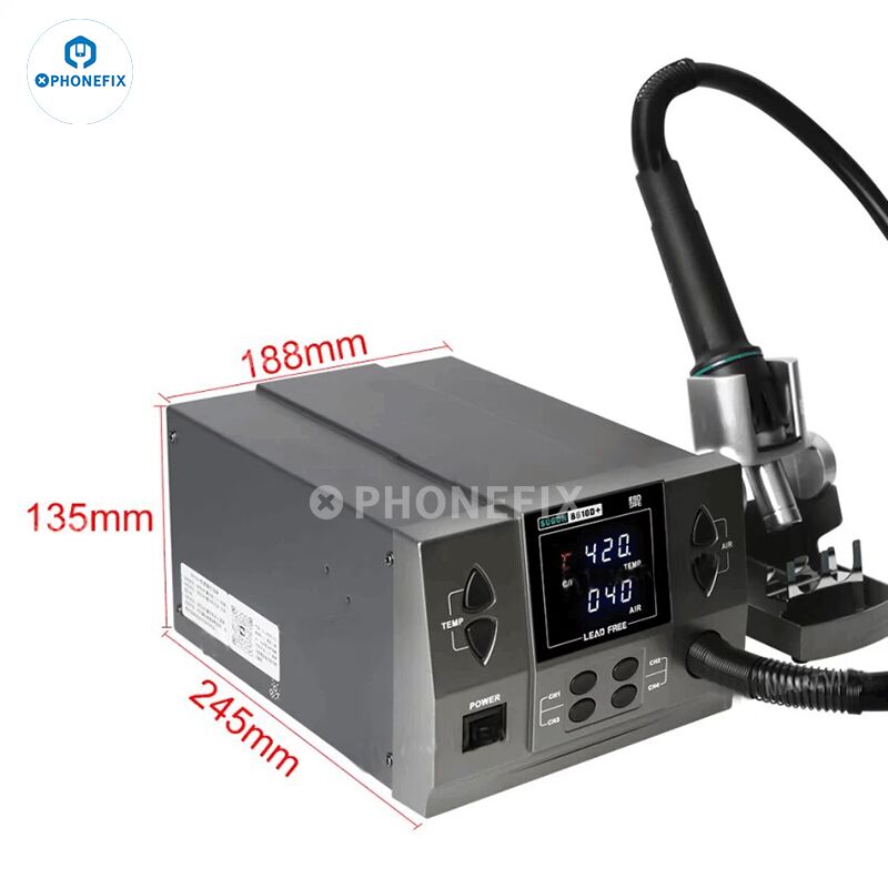 SUGON 8610D+ 1000W Digital Display Heat Gun Desoldering Rework Station