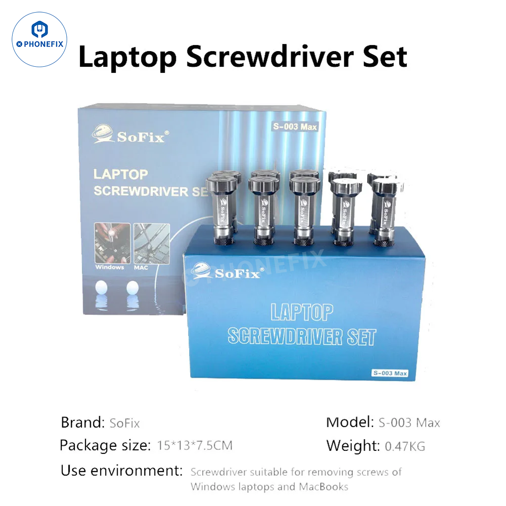 SOFIX S-003 Max Laptop Screwdriver Set for MacBook Tablet Phone