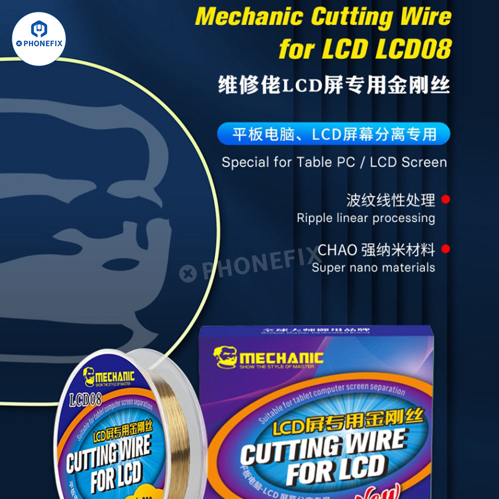 Phone Touch Screen Cutting Wire Curved LCD Screen Separating