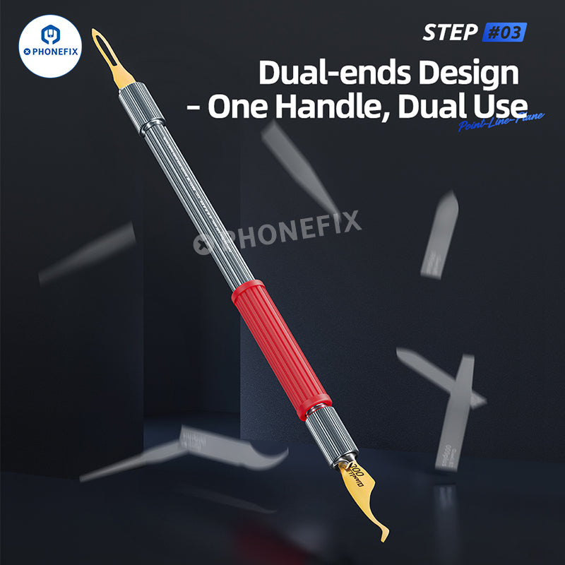 QianLi Dot-Line-Plane Double-ended Blade Handle for Phone Repair