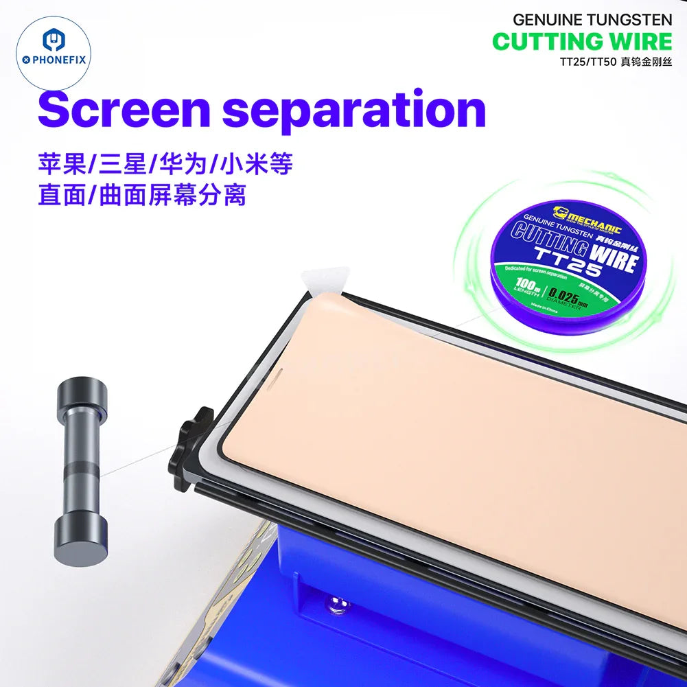MECHANIC TT25 TT50 Tunsten Cutting Wire for Phone Screen Repair - CHINA PHONEFIX SHOP Team