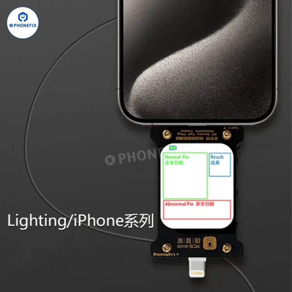 Detector de puerto de carga Lightning tipo C mecánico, comprobador de conector trasero