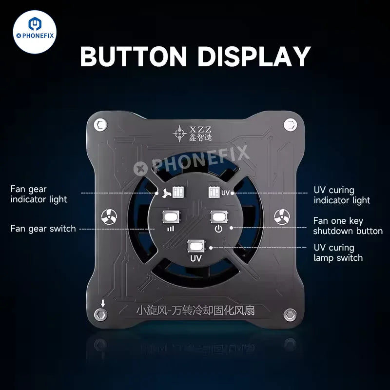 XZZ 3W 2-in-1 UV Curing Solder Mask and Cooling Fan - CHINA PHONEFIX SHOP Team