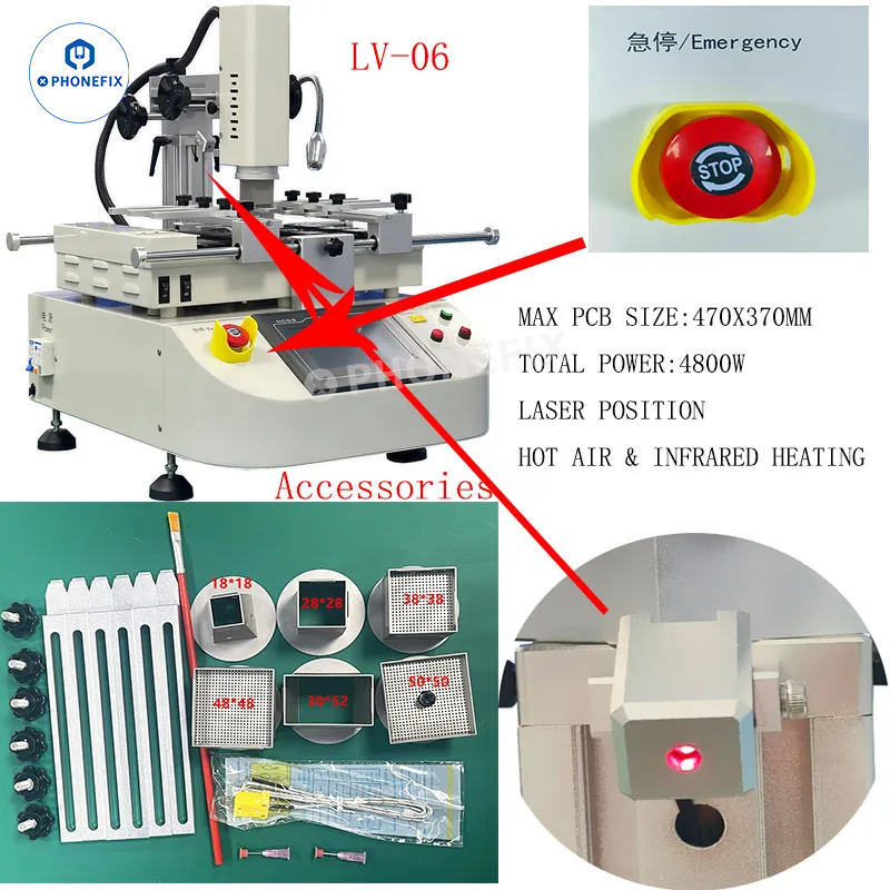 WDS-580 BGA Rework Station for Desoldering Reballing Soldering BGA SMD IC