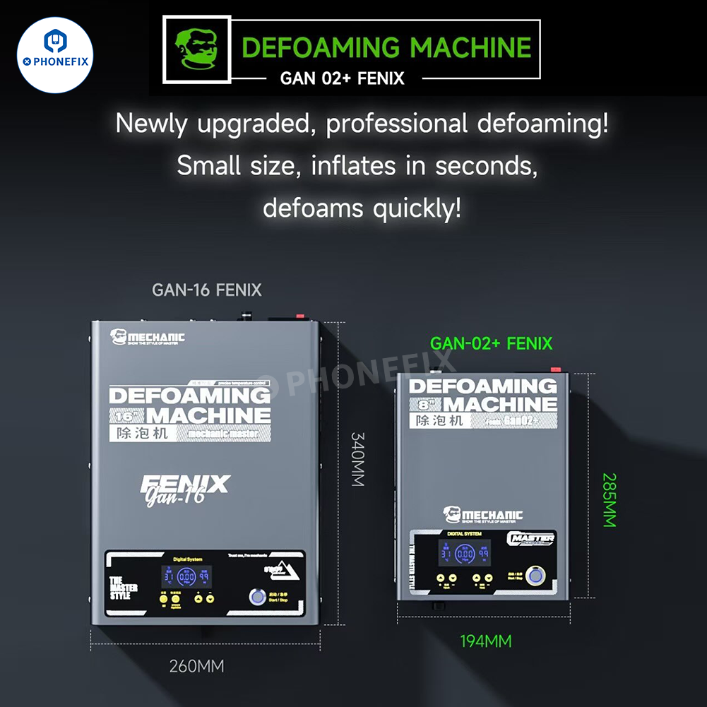 Máquina antiespumante para eliminar burbujas de pantalla Mechanic GAN-02 Fenix