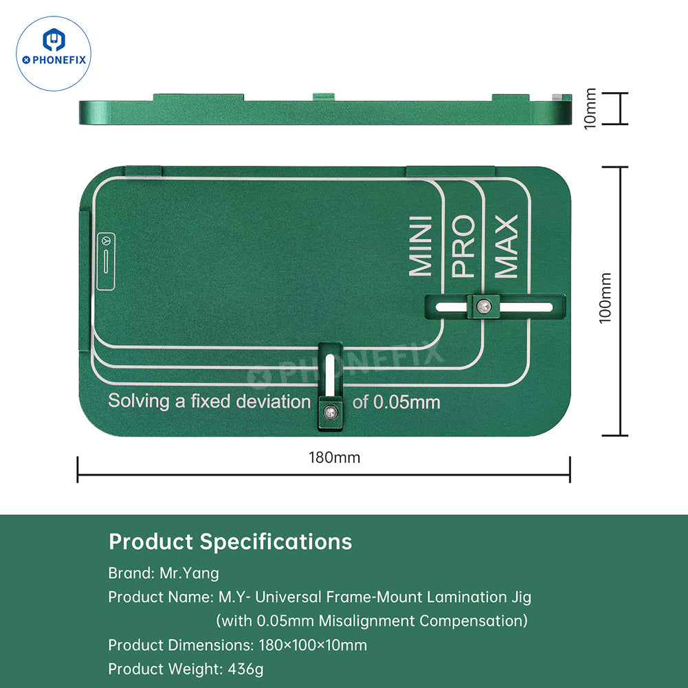 YCS M.Y Screen Alignment with Bracket Bonding Mold for iPhone 12-17