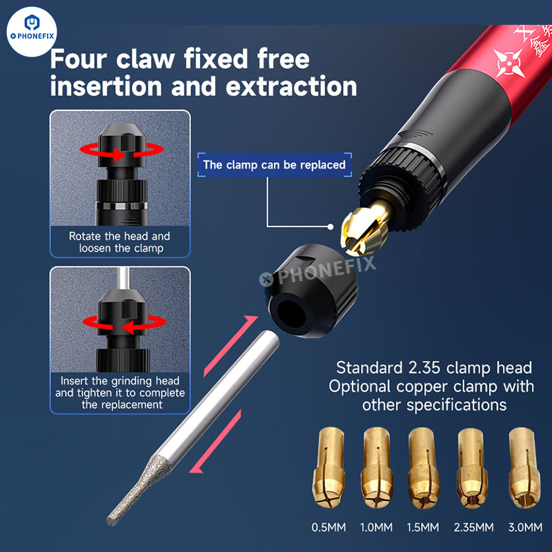 XZZ Z1 Pro Electric Polishing Pen Mobile Phone PCB IC Grinding Tool
