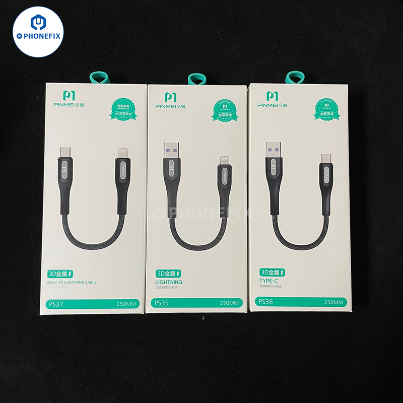 Braided Short Fast Charging Cable For iPhone Android Type-C