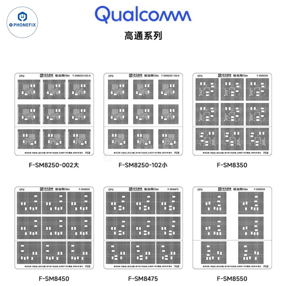 AMAOE Green Oil Network Film for iphone A10-A17 CPU BGA Reballing