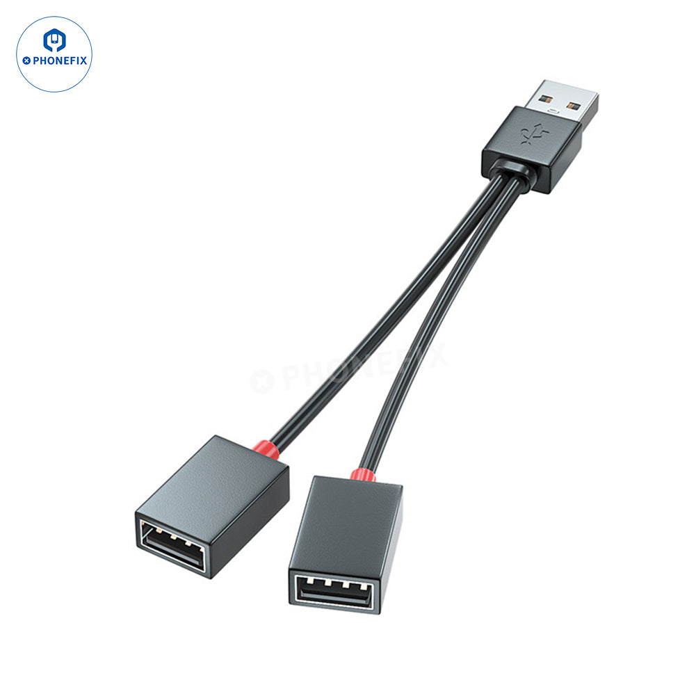 One-to-two USB Extender Splitter Cable for Mobile Phone Charging