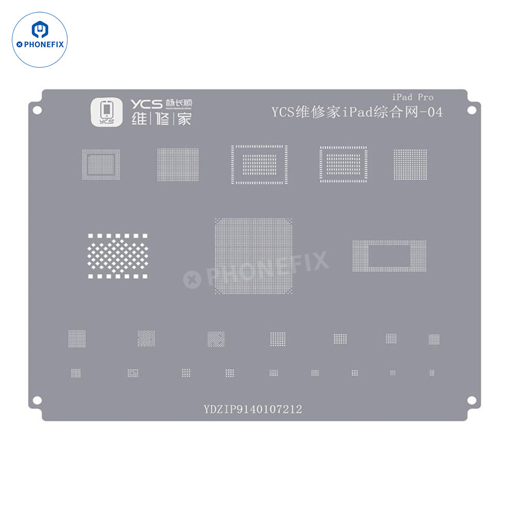 YCS iPad Series CPU Nand IC Comprehensive BGA Reballing Stencil - CHINA PHONEFIX SHOP Team