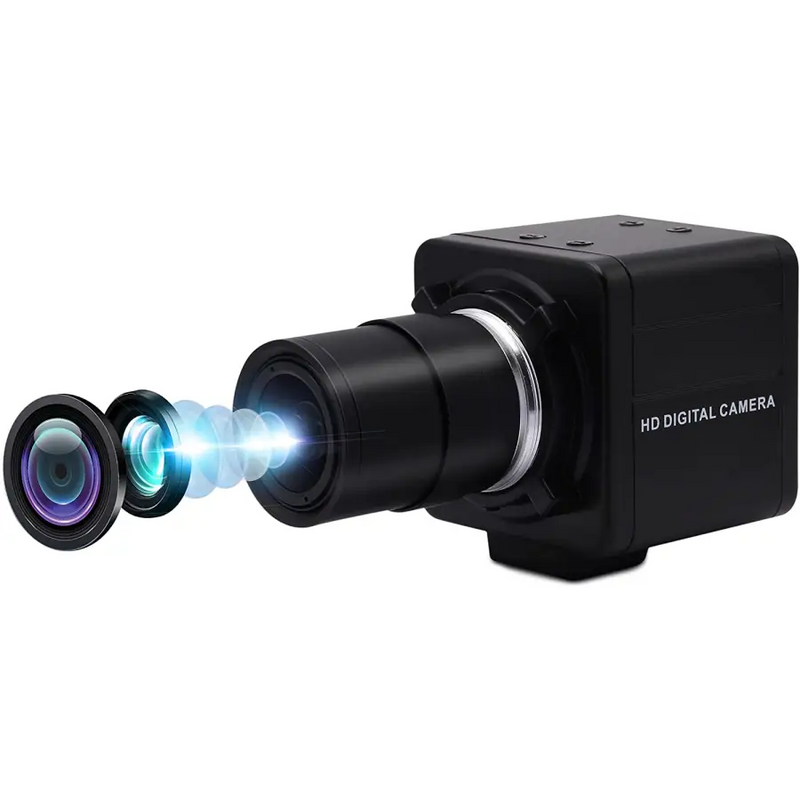 4K 8MP HD Varifocal Webcam Optical Zoom USB Web Camera - 8MP