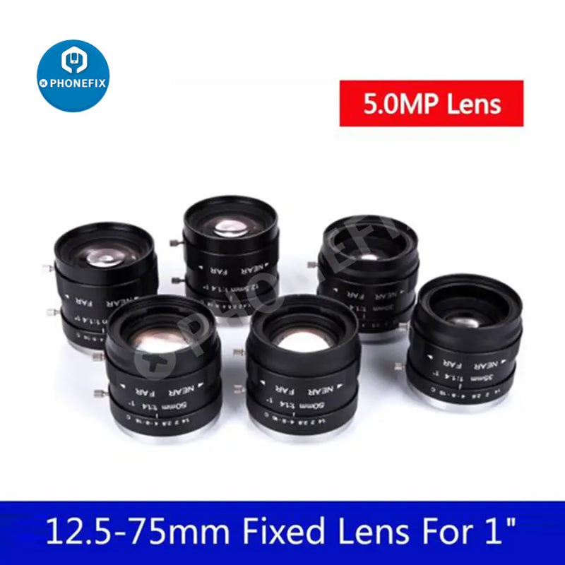 5.0MP Fixed Lens 12-75mm C-Mount Industrial Lens Machine