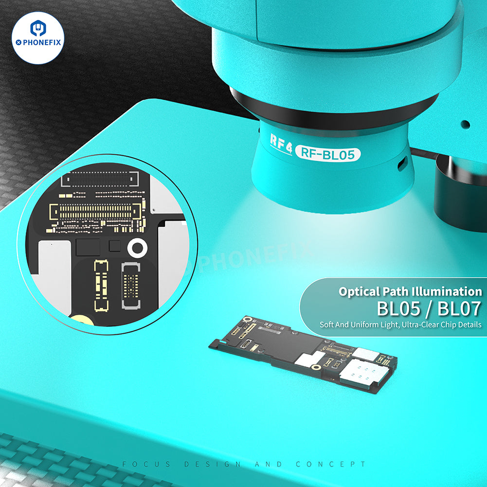 Integrated LED illumination auxiliary objective for microscope, RF4 RF-BL05/RF-BL07, with built-in LED light for enhanced imaging.