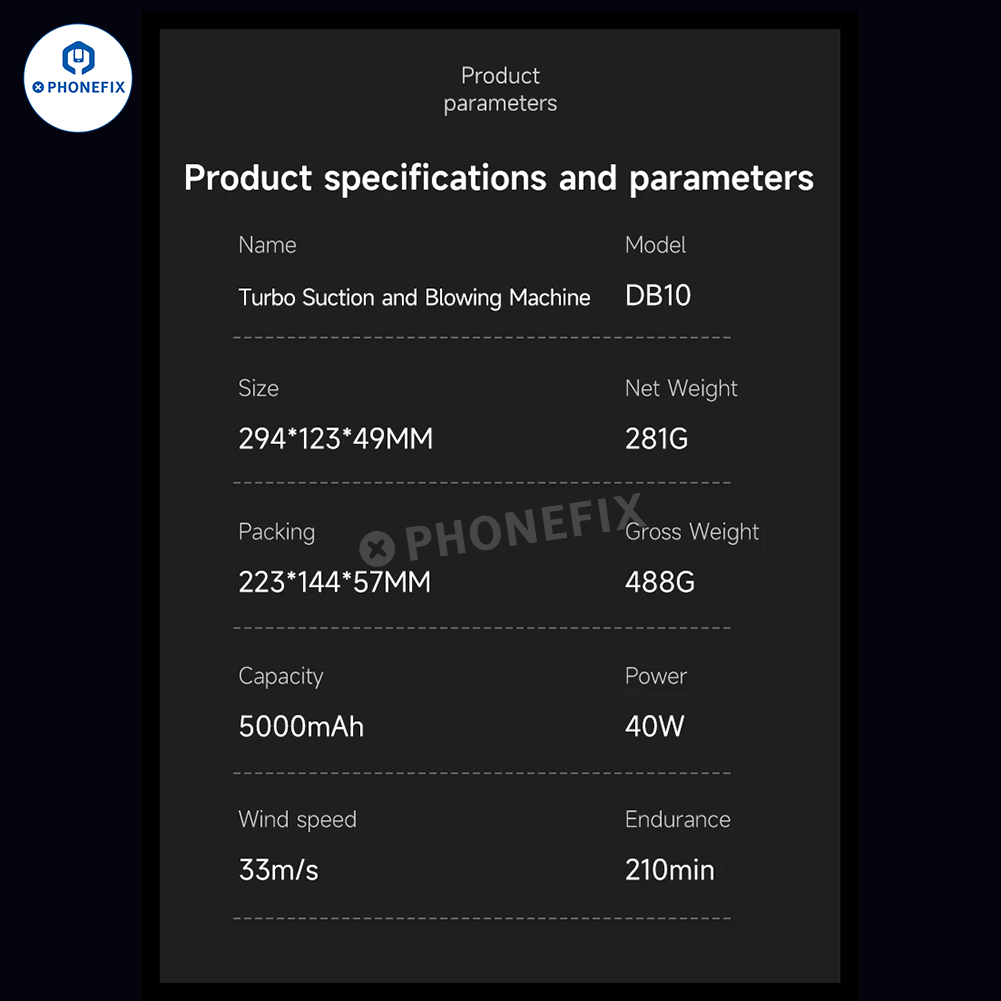 MECHANIC DB10 Turbo Blowing Suction Machine for Phone Repair