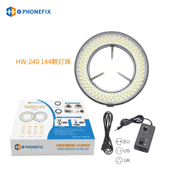 Adjustable 144 LED Ring Light Illuminator for Microscope camera