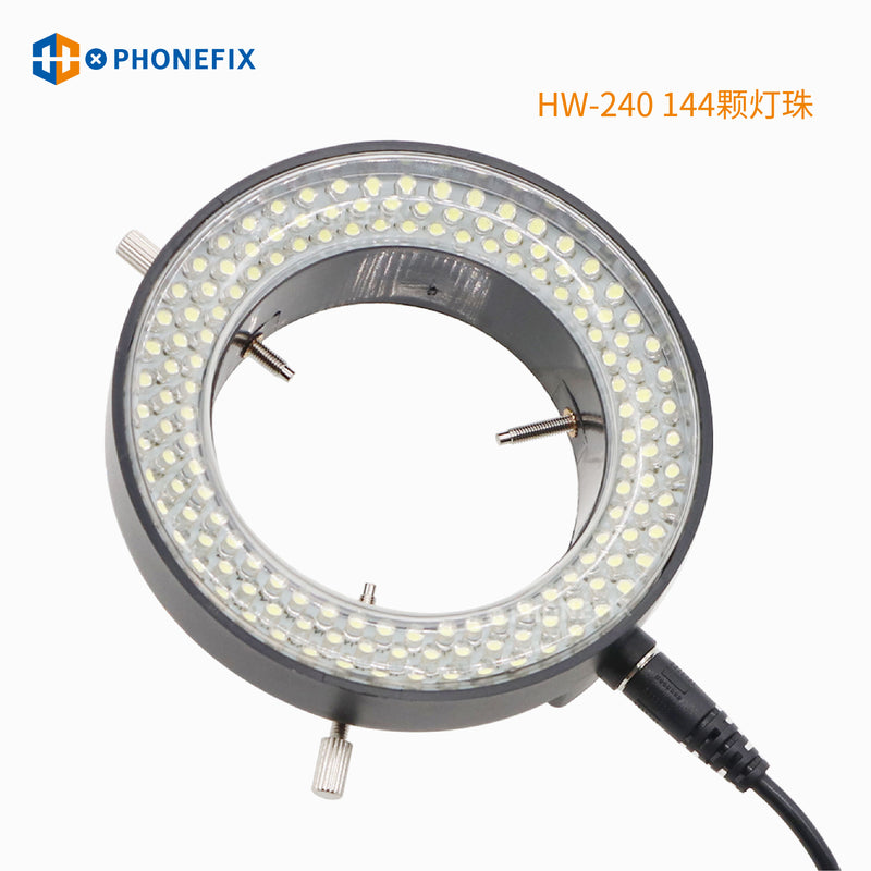 Adjustable 144 LED Ring Light Illuminator for Microscope camera