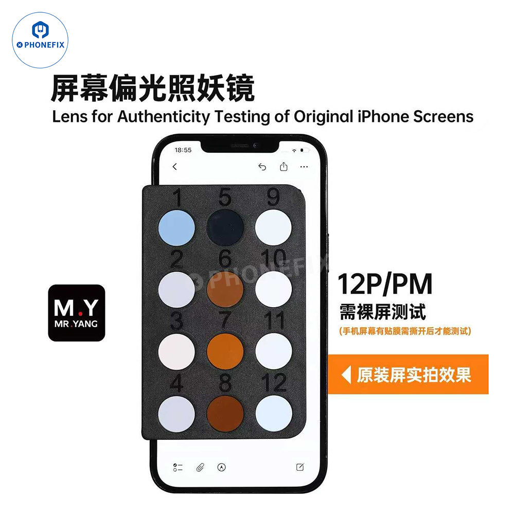 YCS M.Y Polarizer Detection Lens Identifies FOG/Genuine iPhone Screen - CHINA PHONEFIX SHOP Team