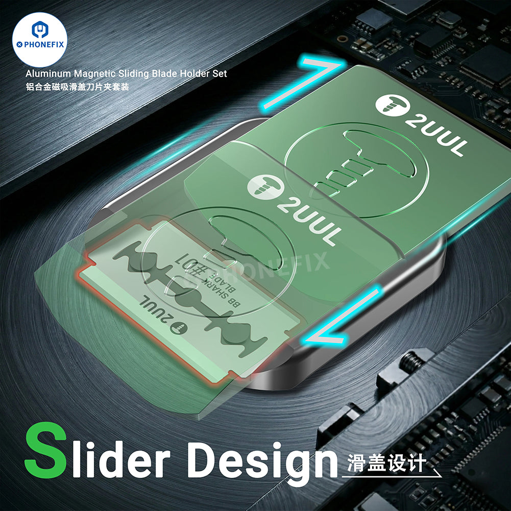 2UUL BL05 Blade Dock Aluminum Magnetic Sliding Blade Holder Set - CHINA PHONEFIX SHOP Team