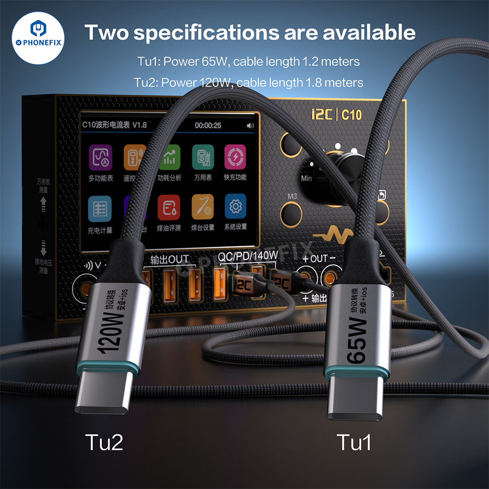 i2C Turbo USB-C Fast Flash Charging Cable for iOS Android Phones