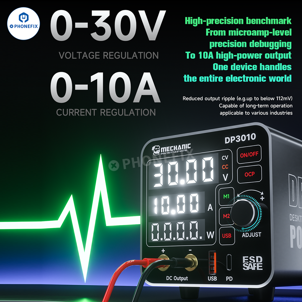 MECHANIC DP3010 30V 10A Power Supply for Phone/Laptop Repair