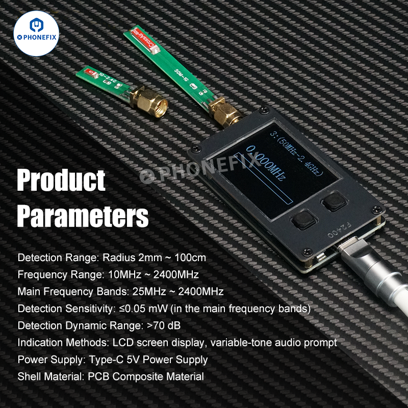 F2400 Signal Frequency Tester for Phone/BlueTooth/WiFi/Car Key Repair