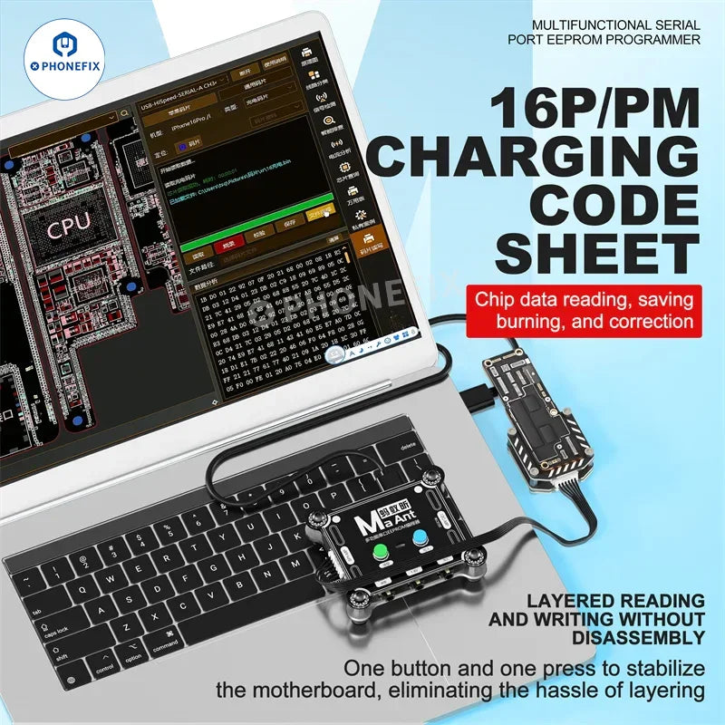 MaAnt E1 SN Port Charging EEPROM Programmer for iPhone Repair