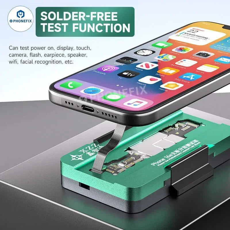 Teste de camadas da placa-mãe XZZ iSocket para iPhone 16 Plus/16 Pro Max