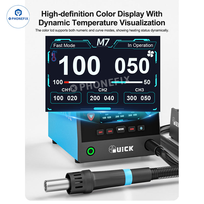 QUICK M7 1000W Smart Hot Air Desoldering Station for Phone Repair