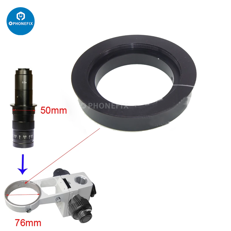 35/40/50/76mm C-Mount Lens Adapter Ring For Microscope Camera