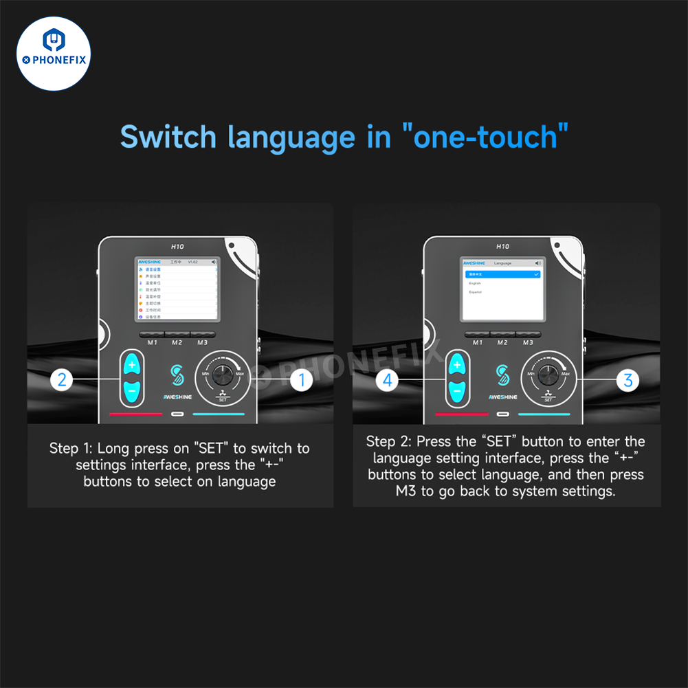 AWESHINE H08 H10 Hot Air Rework Station for Mobile Phone Repair